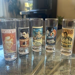 Set of 5 Elvis Shooter Glasses